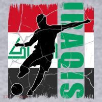 Iraqi Futbol Soccer Player Women's Racerback Cropped Tank thumb 2