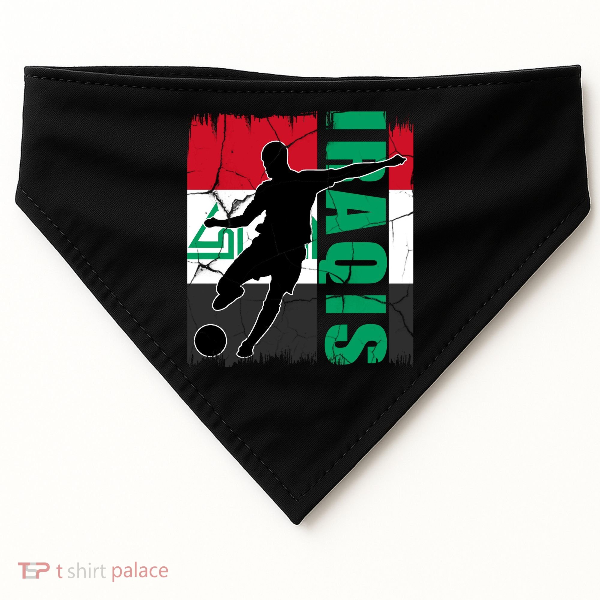 Iraqi Futbol Soccer Player USA-Made Doggie Bandana