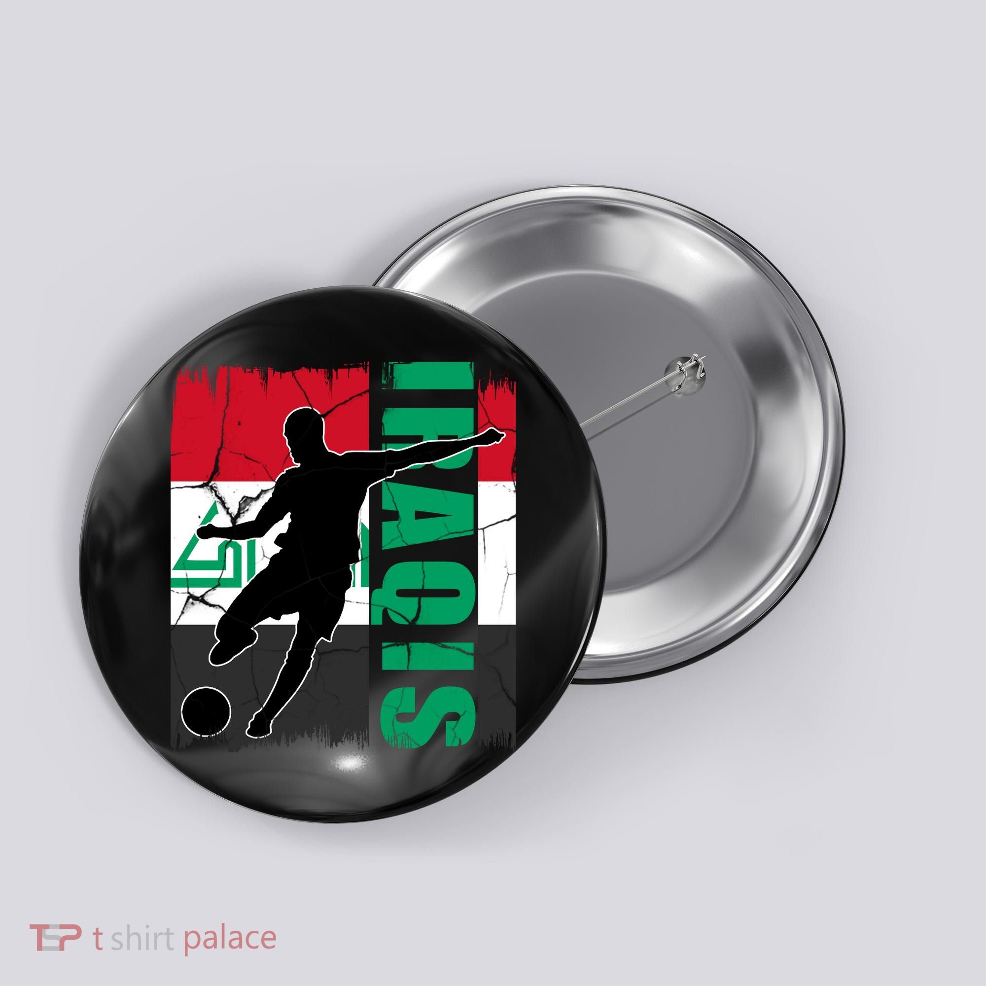 Iraqi Futbol Soccer Player Button