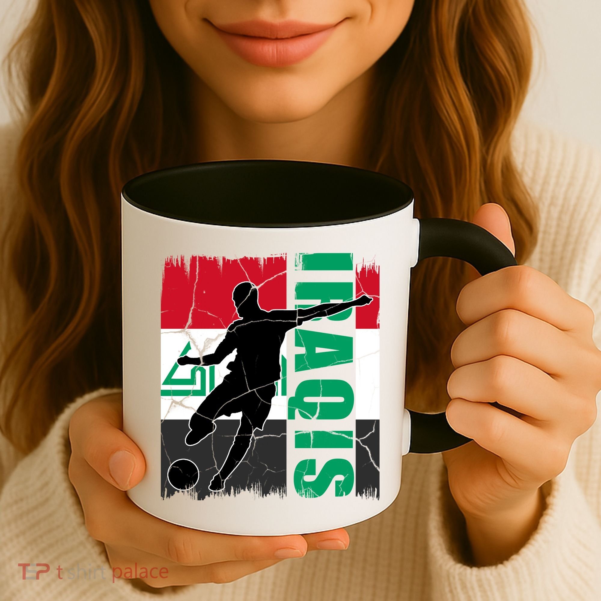 Iraqi Futbol Soccer Player Coffee Mug
