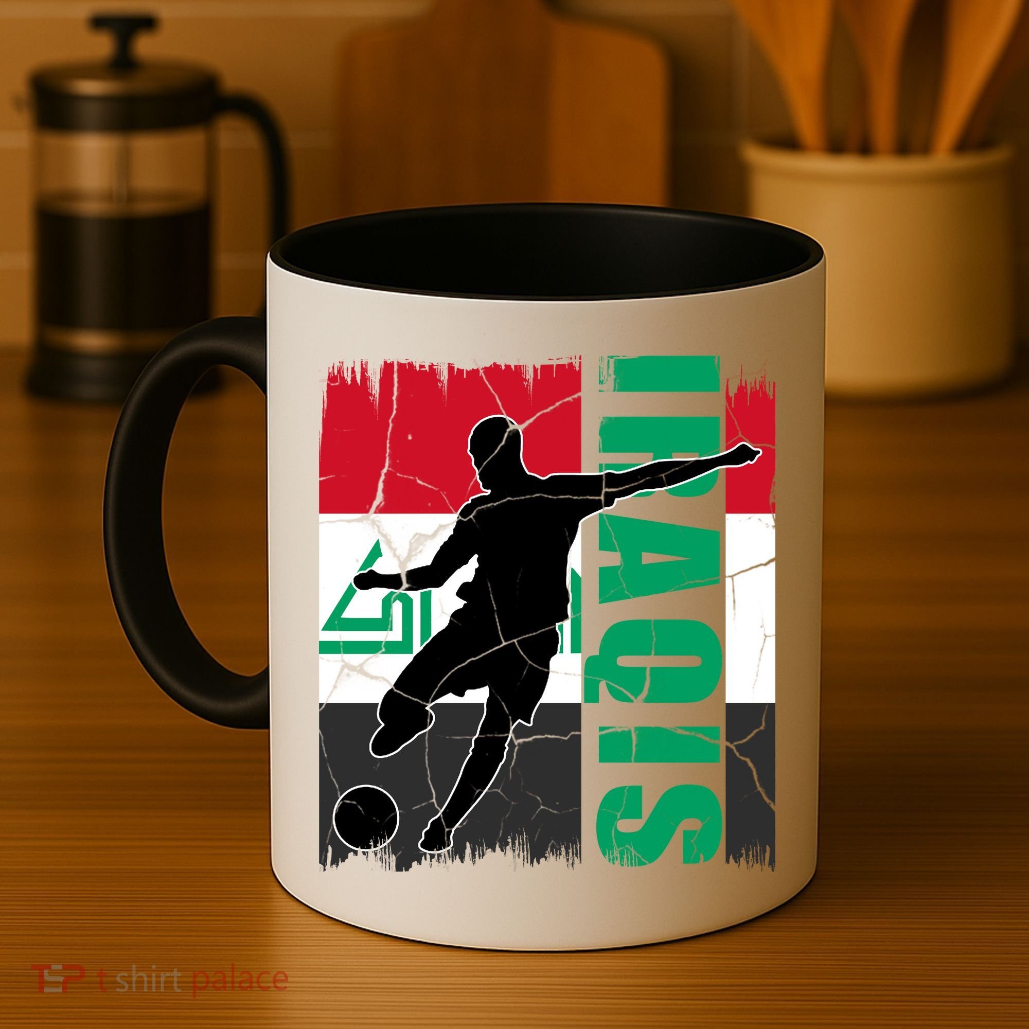 Iraqi Futbol Soccer Player Coffee Mug
