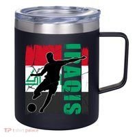 Iraqi Futbol Soccer Player 12oz Stainless Steel Coffee Mug thumb 0