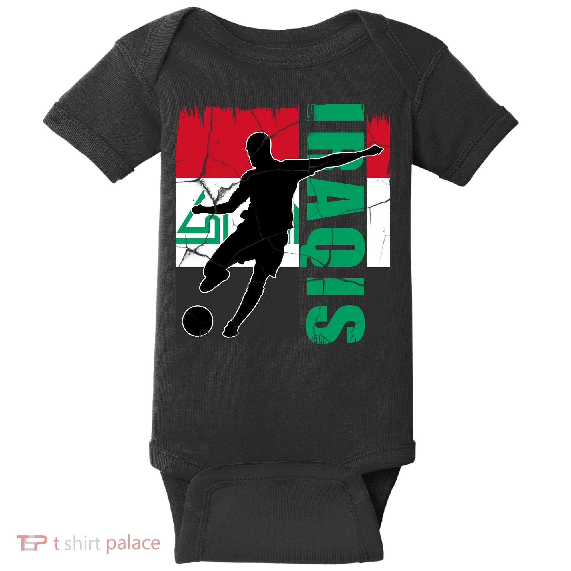 Iraqi Futbol Soccer Player Baby Bodysuit