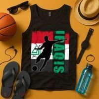 Iraqi Futbol Soccer Player Tank Top thumb 4