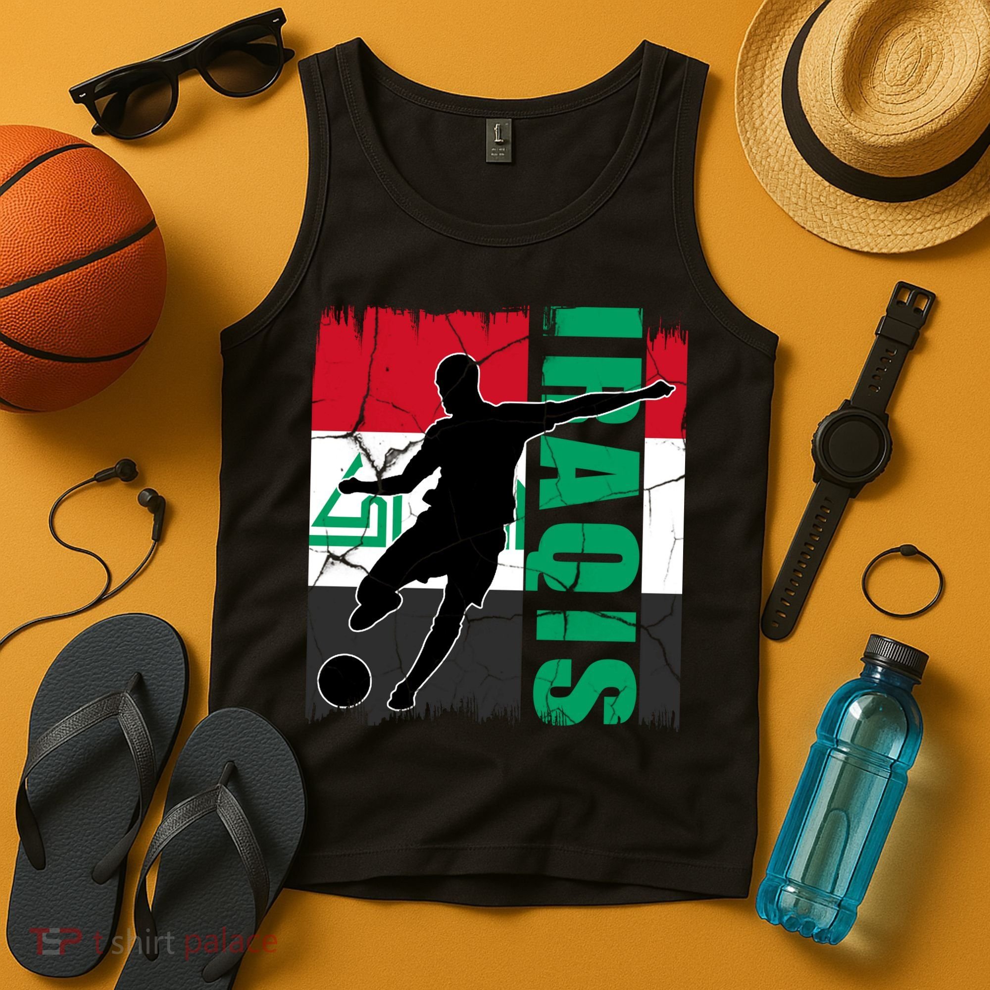 Iraqi Futbol Soccer Player Tank Top
