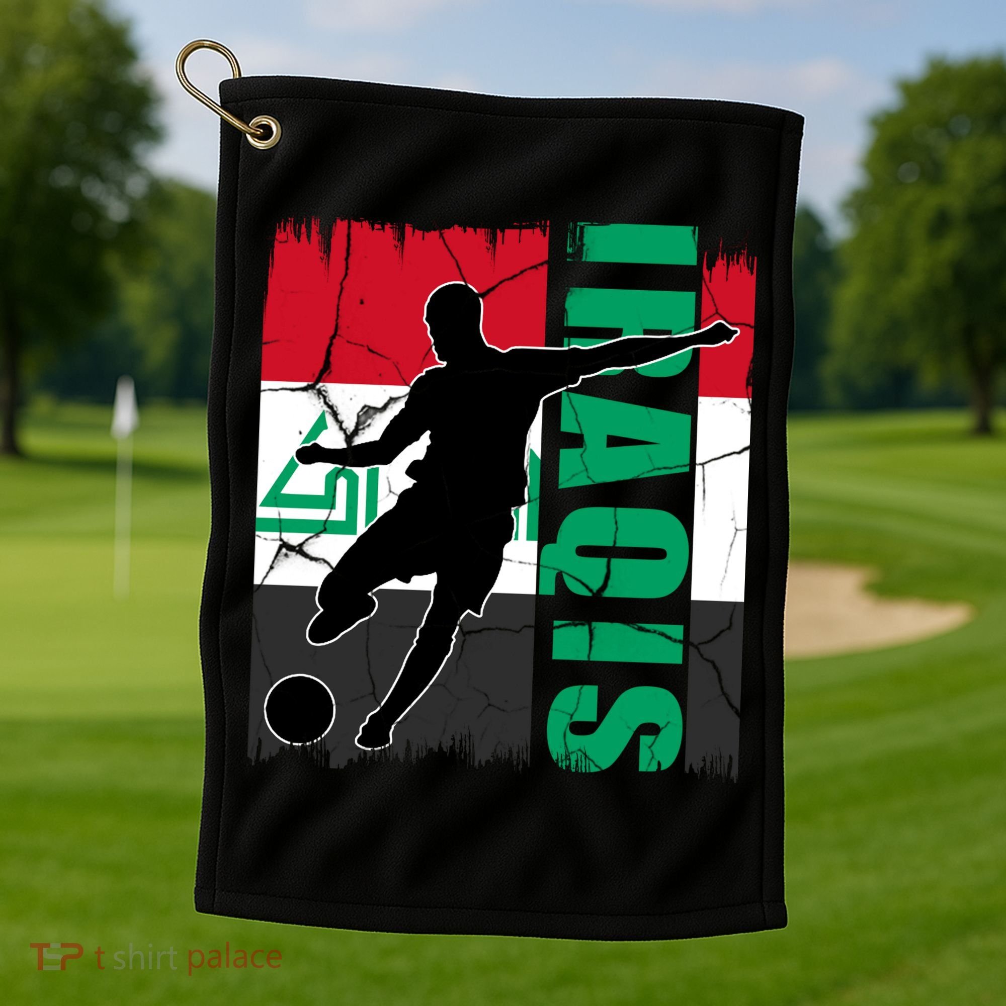 Iraqi Futbol Soccer Player Golf Towel