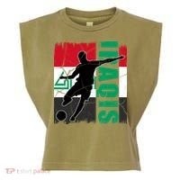 Iraqi Futbol Soccer Player Garment-Dyed Women's Muscle Tee thumb 0