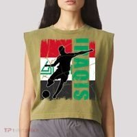 Iraqi Futbol Soccer Player Garment-Dyed Women's Muscle Tee thumb 2