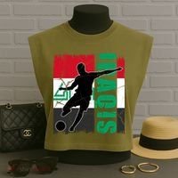 Iraqi Futbol Soccer Player Garment-Dyed Women's Muscle Tee thumb 3