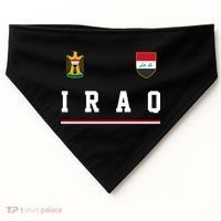 Iraq Futbol Soccer Logo USA-Made Doggie Bandana thumb 0