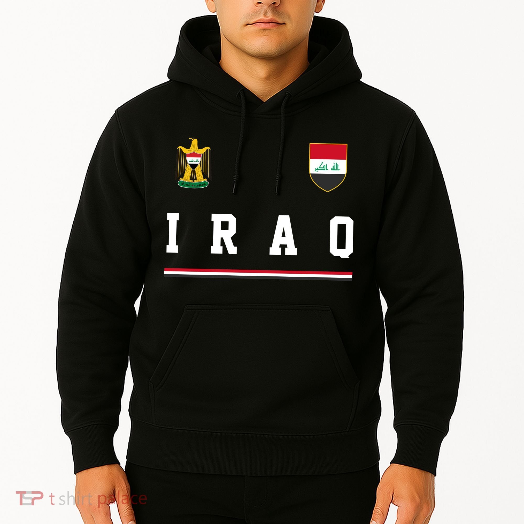 Iraq Futbol Soccer Logo Hoodie