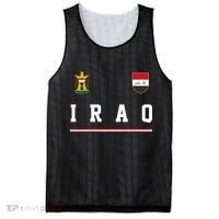 Iraq Futbol Soccer Logo Mesh Reversible Basketball Jersey Tank thumb 0