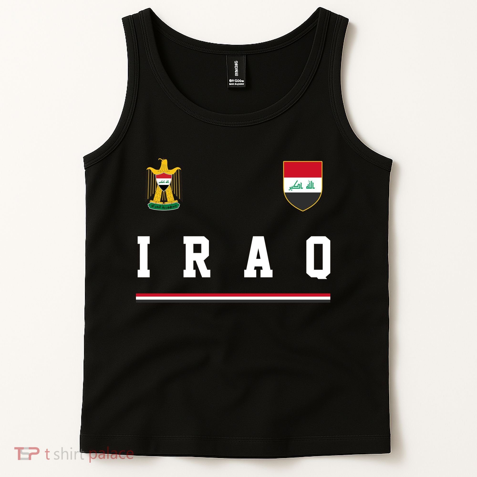 Iraq Futbol Soccer Logo Tank Top