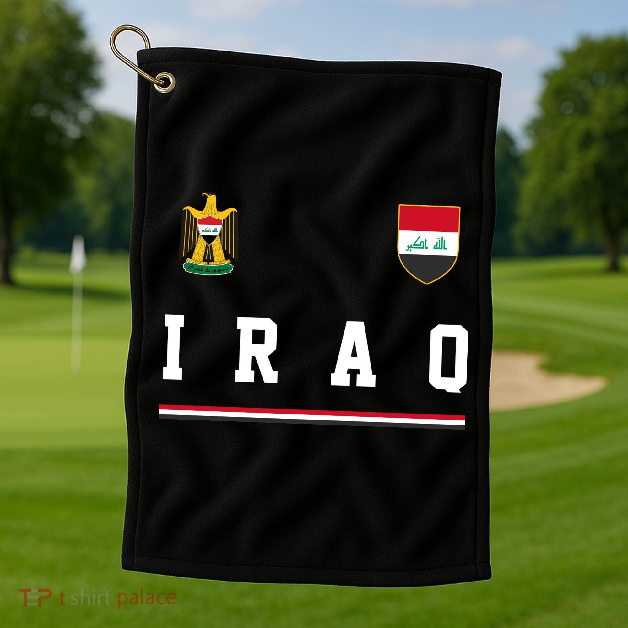 Iraq Futbol Soccer Logo Golf Towel