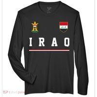 Iraq Futbol Soccer Logo Zone Performance Long-Sleeve T-Shirt thumb 0