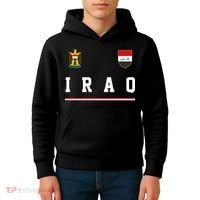 Iraq Futbol Soccer Logo Kids Hoodie thumb 4