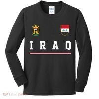 Iraq Futbol Soccer Logo Kids Long Sleeve Shirt thumb 0