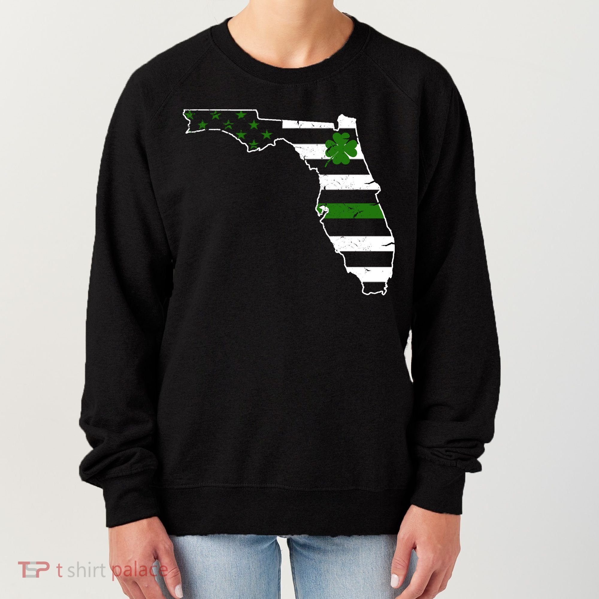 Irish Florida State Flag American Map Women's Sweatshirt