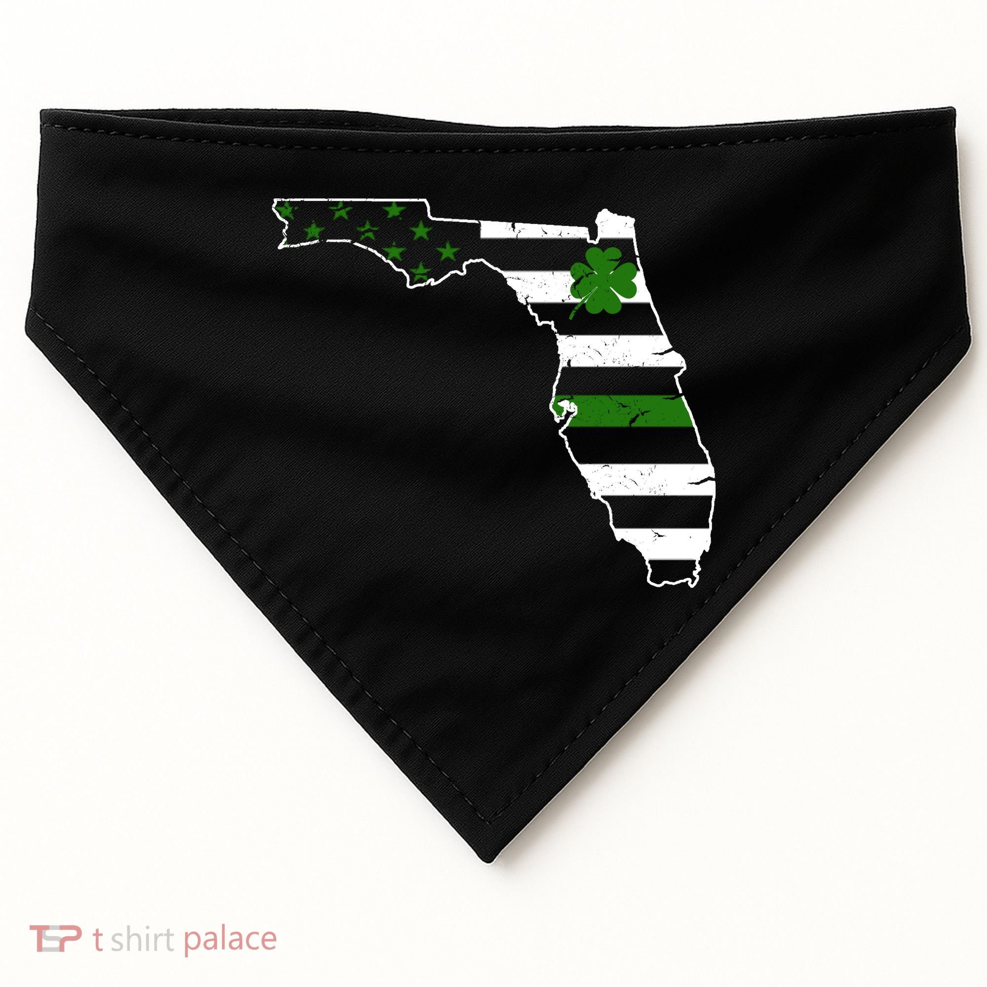 Irish Florida State Flag American Map USA-Made Doggie Bandana