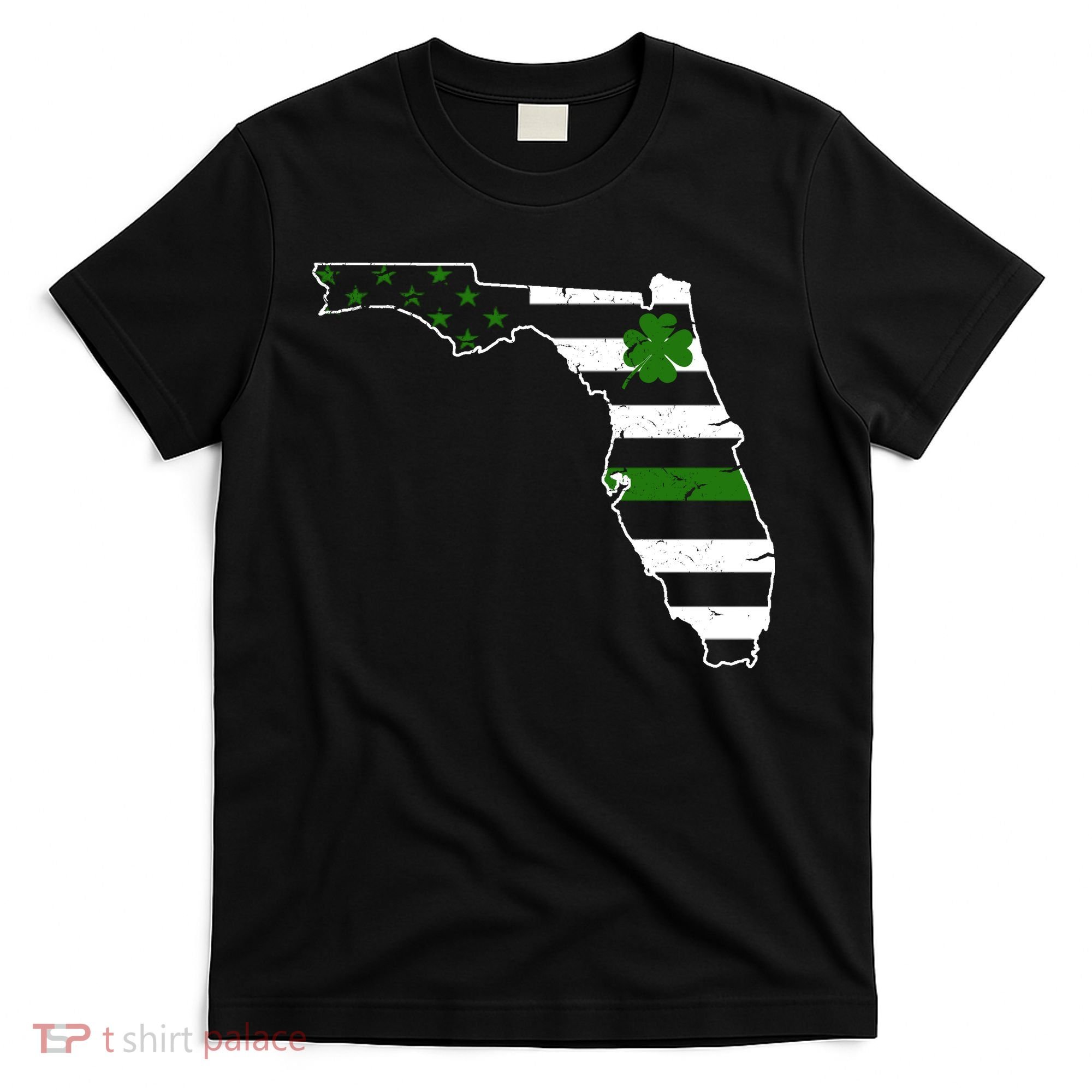 Irish Florida State Flag American Map T-Shirt