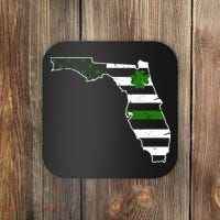 Irish Florida State Flag American Map Coaster thumb 0