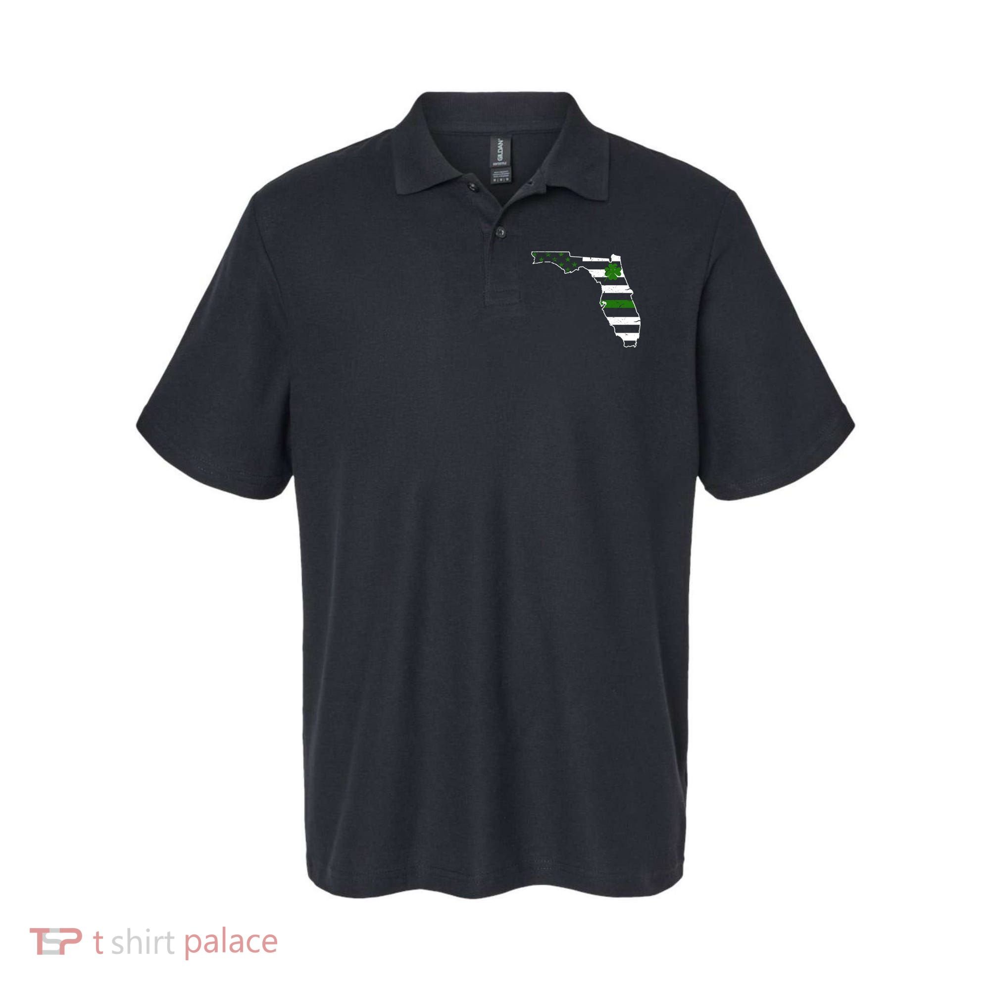 Irish Florida State Flag American Map Polo