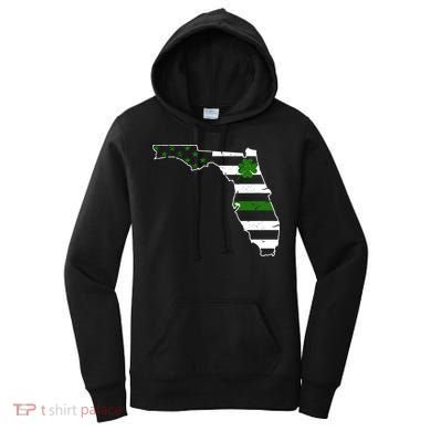 Irish Florida State Flag American Map Women's Hoodie