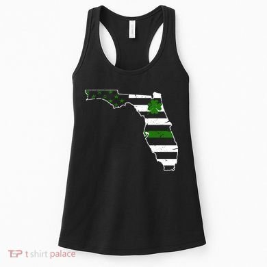 Irish Florida State Flag American Map Women's Tank Top