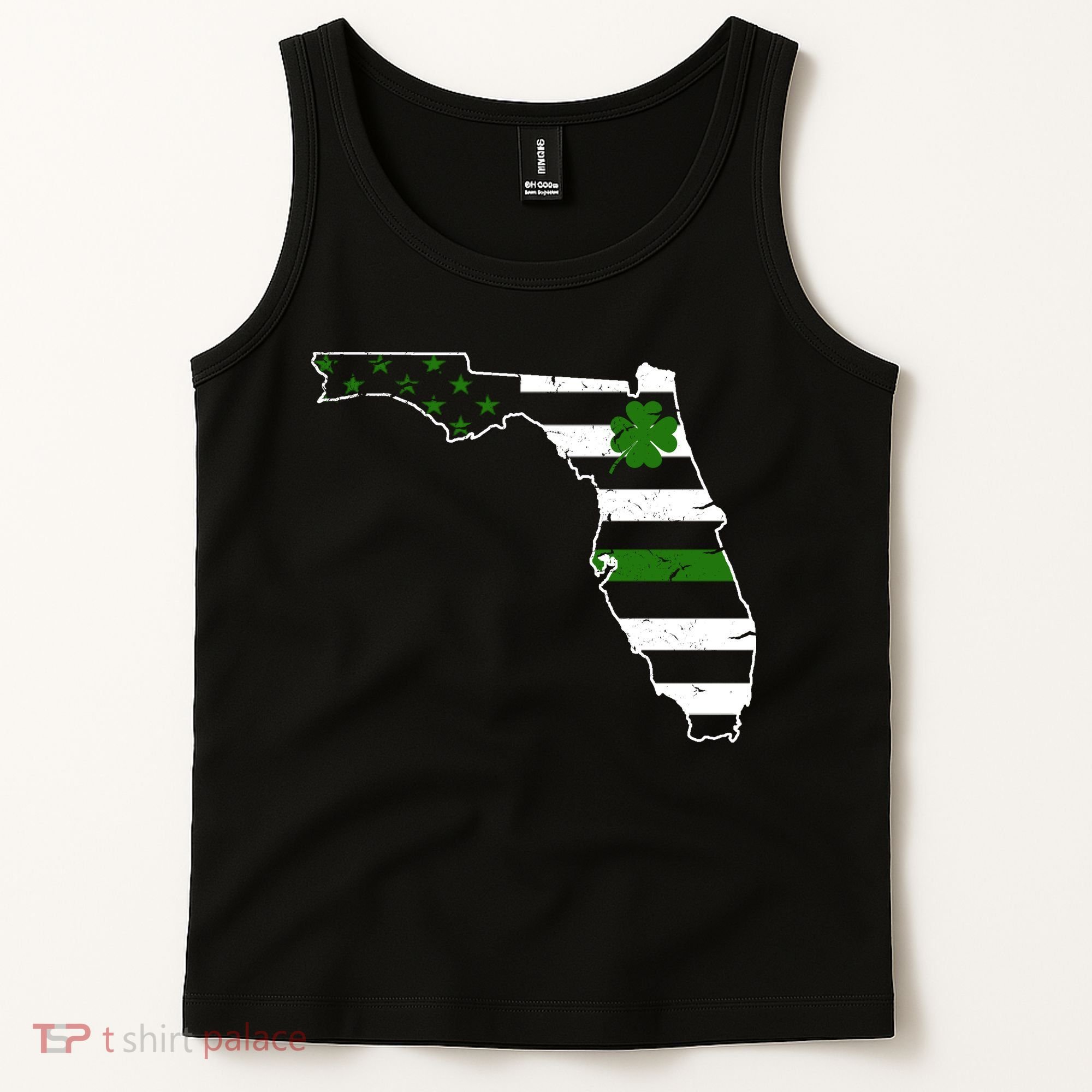 Irish Florida State Flag American Map Tank Top