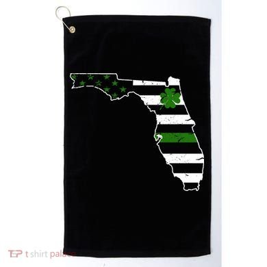 Irish Florida State Flag American Map Golf Towel