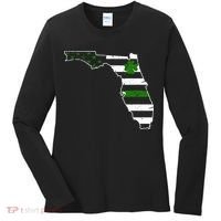 Irish Florida State Flag American Map Women's Long Sleeve Shirt thumb 0
