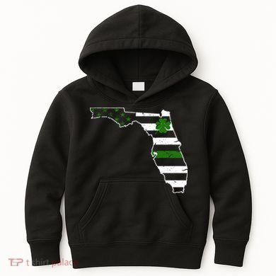 Irish Florida State Flag American Map Kids Hoodie