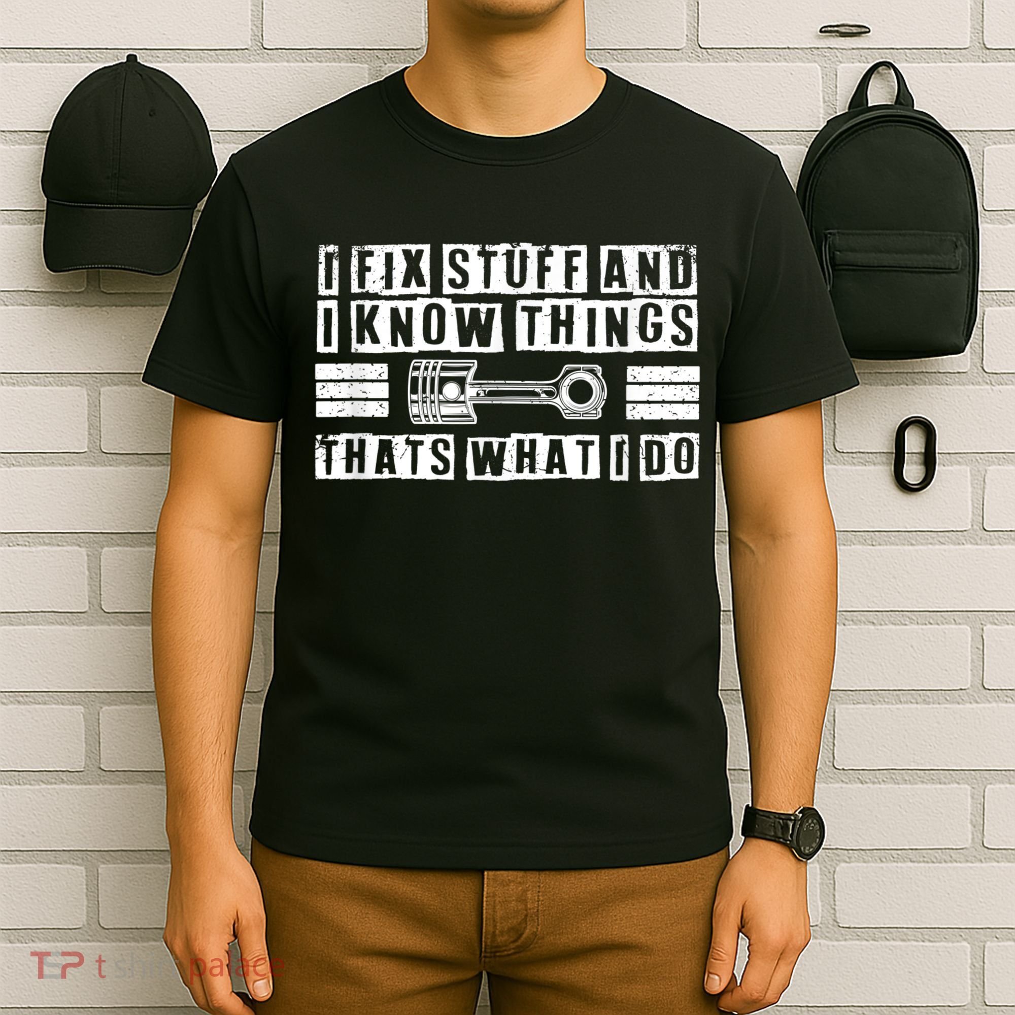 I Fix Stuff And I Know Things Mechanic Repair Shop Car T-Shirt