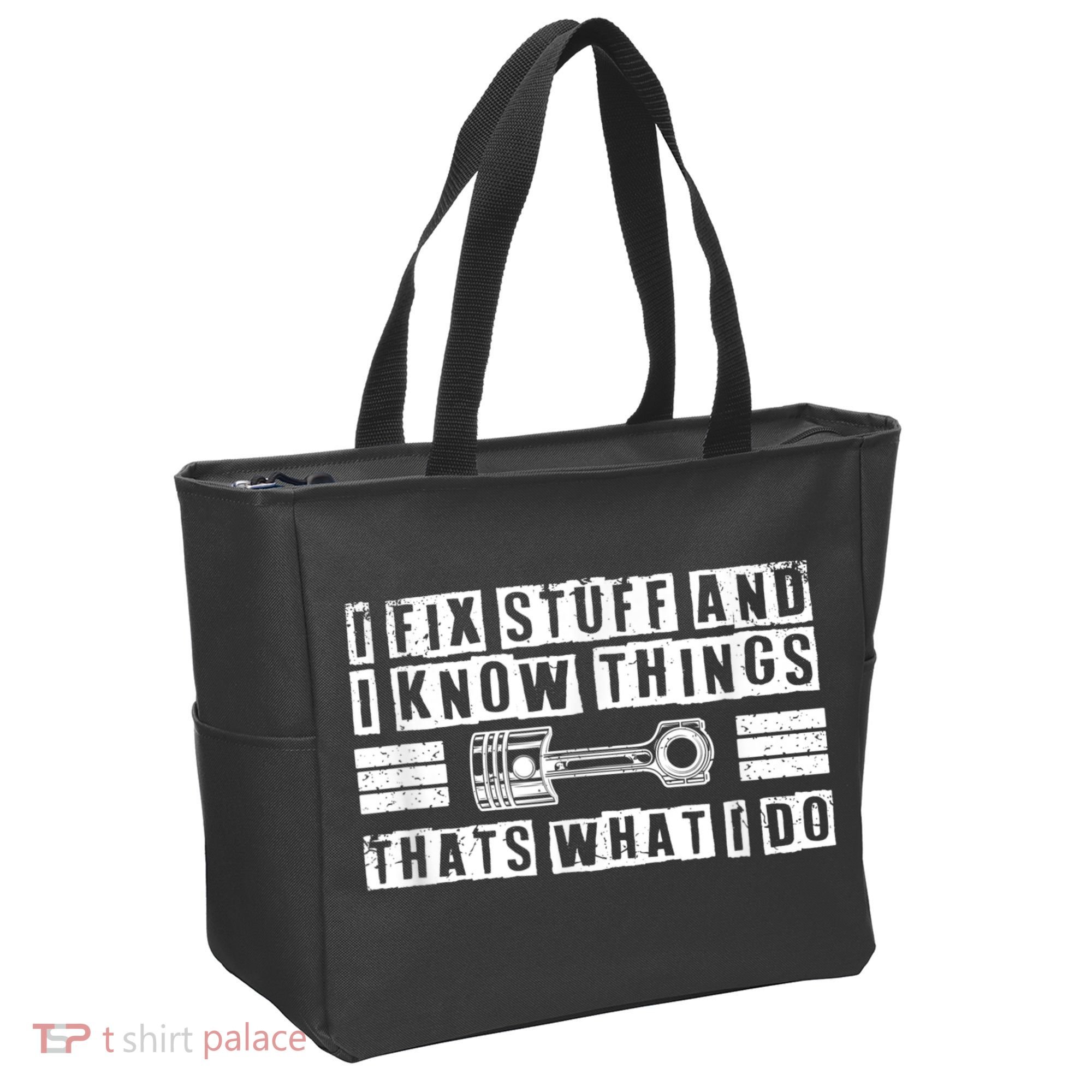 I Fix Stuff And I Know Things Mechanic Repair Shop Car Tote Bag