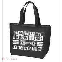 I Fix Stuff And I Know Things Mechanic Repair Shop Car Tote Bag thumb 3