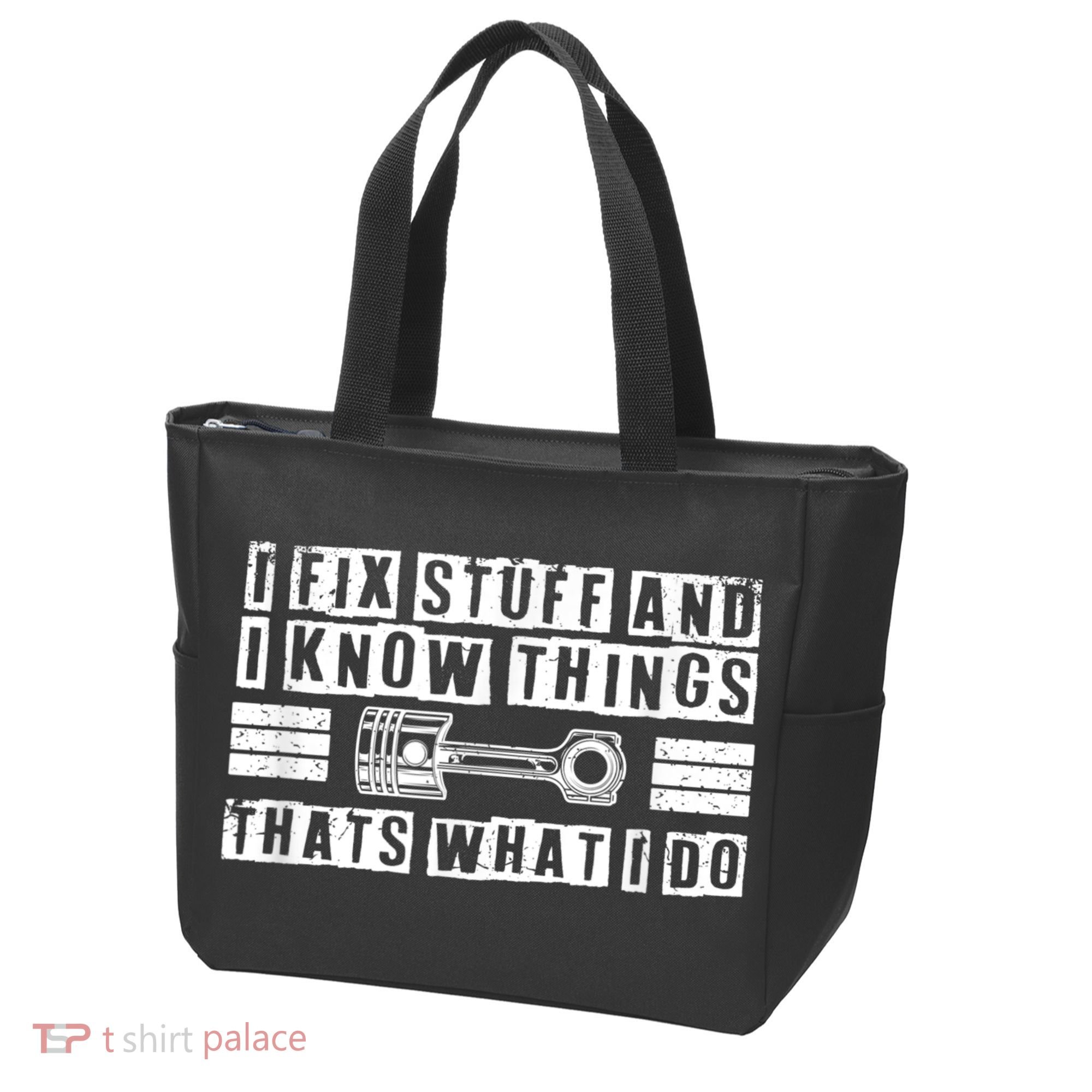 I Fix Stuff And I Know Things Mechanic Repair Shop Car Tote Bag