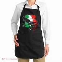 Italy Flag Skier Italian Alpine Skiing Apron thumb 2