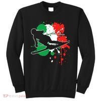 Italy Flag Skier Italian Alpine Skiing Sweatshirt thumb 0