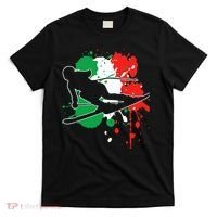 Italy Flag Skier Italian Alpine Skiing T-Shirt thumb 0