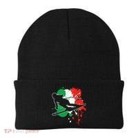 Italy Flag Skier Italian Alpine Skiing Beanie thumb 0