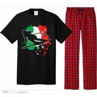 Italy Flag Skier Italian Alpine Skiing Pajama Set thumb 0