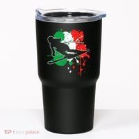 Italy Flag Skier Italian Alpine Skiing Tumbler thumb 0