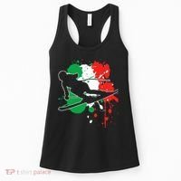 Italy Flag Skier Italian Alpine Skiing Women's Tank Top thumb 0