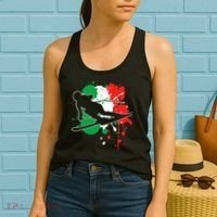Italy Flag Skier Italian Alpine Skiing Women's Tank Top thumb 2