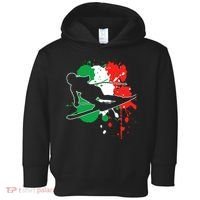 Italy Flag Skier Italian Alpine Skiing Toddler Hoodie thumb 0