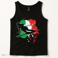 Italy Flag Skier Italian Alpine Skiing Tank Top thumb 2