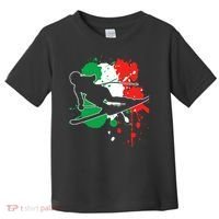 Italy Flag Skier Italian Alpine Skiing Toddler T-Shirt thumb 0