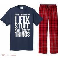 I Fix Stuff And I Know Things Mechanic Pajama Set thumb 0