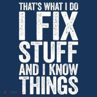 I Fix Stuff And I Know Things Mechanic Women's Hoodie thumb 2