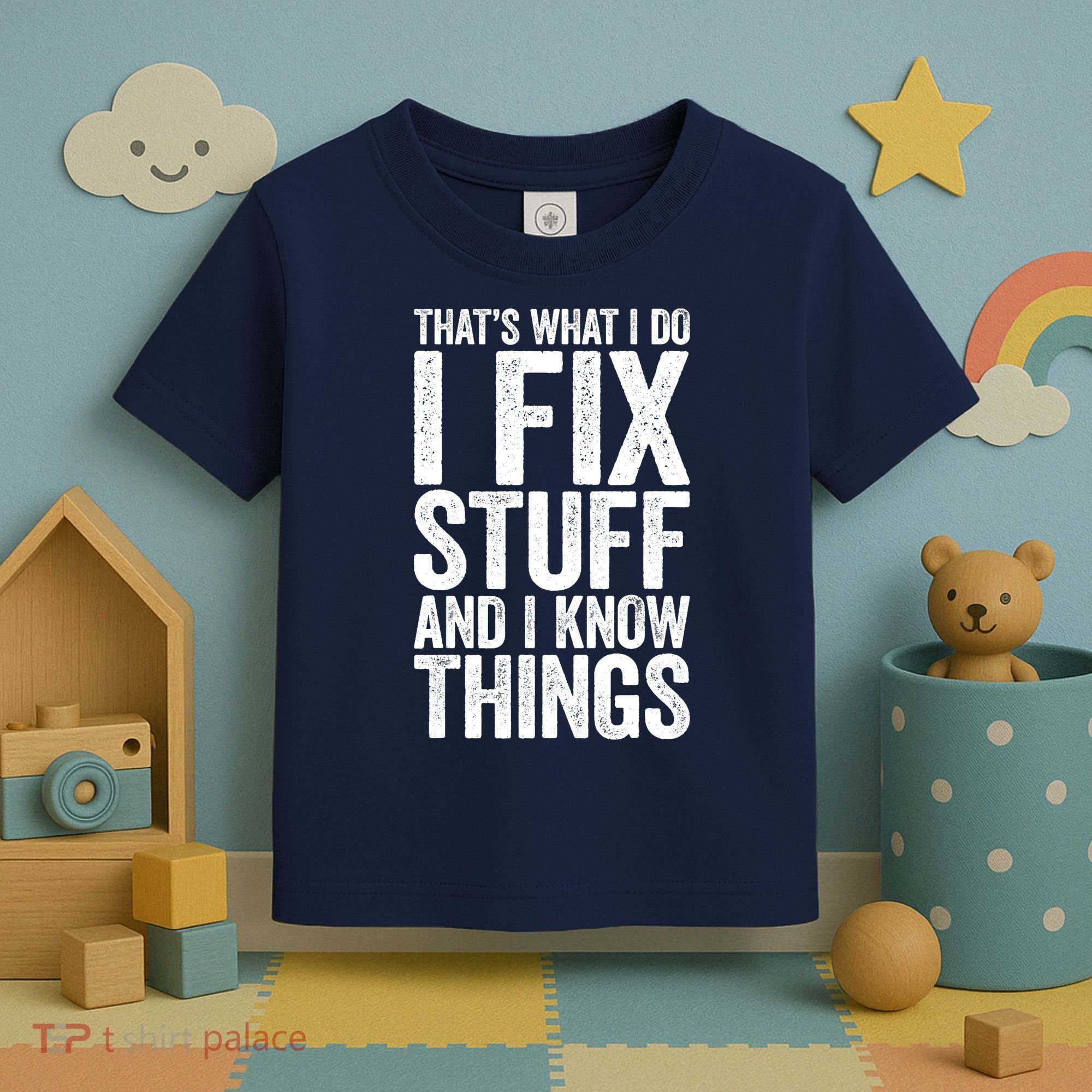 I Fix Stuff And I Know Things Mechanic Toddler T-Shirt